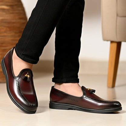 Pure Hand Made Leather Loafer With Comfortable Rubber Sole